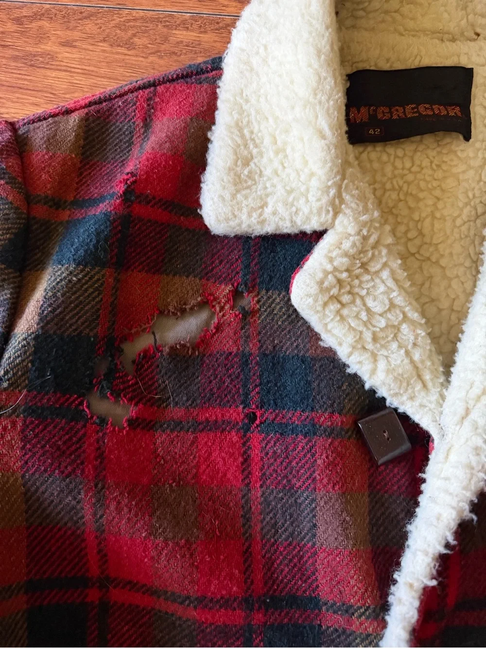 Vintage Mcgregor Wool Flannel Button Rare Style Size 42 Mens